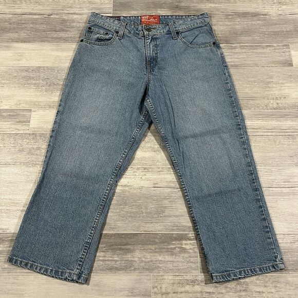 VTG Y2K LEVIS Stretch Blue Jeans Capri‎ Women's Misses 10 (32X22) Mid Rise - Picture 1 of 11
